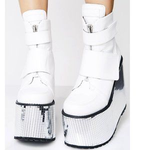 ISO Dolls Kill ANGELIC DISCO PLATFORM WEDGES
